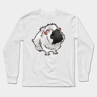 Black and White Abyssinian Guinea Pig Long Sleeve T-Shirt